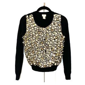 Embroidery sequin sweater